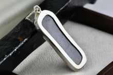 Load image into Gallery viewer, Sterling Silver Multi-Color High Quality Glass Resin Bar 2.25" Pendant