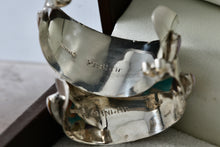 Load image into Gallery viewer, Native American Sterling Silver Handmade Multi Gemstone Inlay Hoop Earrings