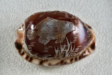 Load image into Gallery viewer, Engraved Fish "Shell Art" Seashell Threaded Pendant