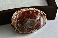 Load image into Gallery viewer, Engraved Fish "Shell Art" Seashell Threaded Pendant