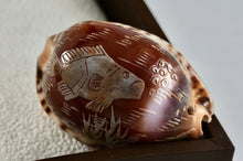 Load image into Gallery viewer, Engraved Fish "Shell Art" Seashell Threaded Pendant