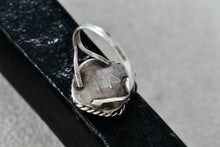 Load image into Gallery viewer, Native American Silver Square Diamond Turquoise Polished Stone Handmade Ring Size 6.5