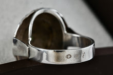 Load image into Gallery viewer, RVT Navajo Native American Vintage Silver Green Jade Bead Round Shield Dome Ring Size 9.5