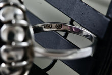 Load image into Gallery viewer, Vintage Silver Art Deco Large Oval Purple Amethyst Ring Size 8