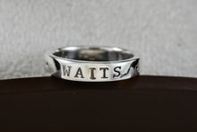 Load image into Gallery viewer, Vintage Sterling Silver TRUE LOVE WAITS Narrow Band Ring Size 8 Signed