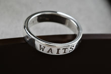 Load image into Gallery viewer, Vintage Sterling Silver TRUE LOVE WAITS Narrow Band Ring Size 8 Signed