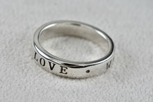 Load image into Gallery viewer, Vintage Sterling Silver TRUE LOVE WAITS Narrow Band Ring Size 8 Signed