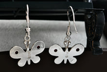 Load image into Gallery viewer, Sterling Silver Purple Amethyst Beads Butterfly Hook Earrings