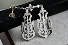 Load image into Gallery viewer, Sterling Silver Large Rhinestone Chandelier Swing Drop 2" Earrings