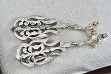 Load image into Gallery viewer, Sterling Silver Large Rhinestone Chandelier Swing Drop 2" Earrings