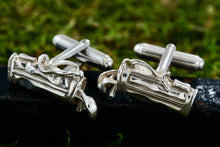 Load image into Gallery viewer, Vintage Men's Sterling Silver Golf Bag & Clubs Cufflinks