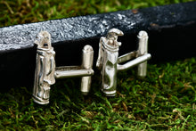 Load image into Gallery viewer, Vintage Men's Sterling Silver Golf Bag & Clubs Cufflinks