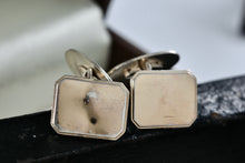 Load image into Gallery viewer, Vintage Scandinavian Solid Sterling Silver Octagon Rectangle Cufflinks K&EC Sweden