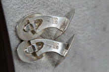 Load image into Gallery viewer, Vintage Scandinavian Solid Sterling Silver Octagon Rectangle Cufflinks K&EC Sweden