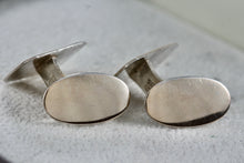 Load image into Gallery viewer, Vintage Scandinavian Solid Sterling Silver Octagon Rectangle Cufflinks K&EC Sweden