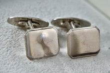 Load image into Gallery viewer, Vintage Scandinavian Solid Sterling Silver Octagon Rectangle Cufflinks K&EC Sweden