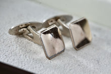 Load image into Gallery viewer, Vintage Scandinavian Solid Sterling Silver Octagon Rectangle Cufflinks K&EC Sweden