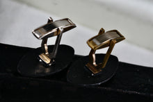 Load image into Gallery viewer, Vintage Men's Ceramic Sun Earth Moon Enamel Oval Football Shaped Cufflinks
