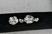 Load image into Gallery viewer, Jacmel Mauritius JCM Sterling Silver Rose Flower Stud Earrings