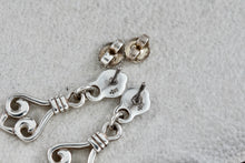 Load image into Gallery viewer, James Avery Retired Sterling Silver Dangle Scroll Earrings