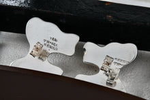 Load image into Gallery viewer, Vintage Taxco Mexico Sterling Silver Large Ribbon Bow Stud Earrings