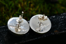 Load image into Gallery viewer, NF Sterling Silver Golf Ball Dome Round Stud Earrings Thailand