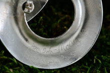 Load image into Gallery viewer, 1989 Native American Engraved Themed Large Circle Disc Silver Earrings Signed