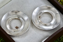 Load image into Gallery viewer, 1989 Native American Engraved Themed Large Circle Disc Silver Earrings Signed