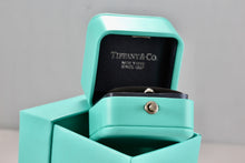 Load image into Gallery viewer, Tiffany & Co. Blue Teal Leather Engagement Ring Presentation Box Packaging