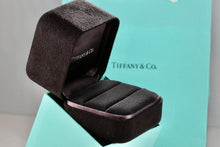Load image into Gallery viewer, Tiffany & Co. Large Engagement Ring Presentation Black Suede Box Packaging