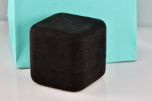 Load image into Gallery viewer, Tiffany & Co. Large Engagement Ring Presentation Black Suede Box Packaging