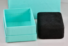 Load image into Gallery viewer, Tiffany & Co. Small Black Suede Gray Necklace Presentation Box Packaging
