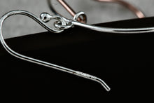 Load image into Gallery viewer, IBB Sterling Silver Dangle Heart Circle Hook Earrings