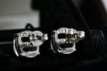 Load image into Gallery viewer, Sterling Silver Oval Cut Prasiolite Gemstone Stud Earrings Signed Canada