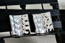 Load image into Gallery viewer, Vintage Sterling Silver Mexico Hammered Concave Square Stud Earrings Signed & KN