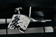 Load image into Gallery viewer, Vintage Sterling Silver Mexico Hammered Concave Square Stud Earrings Signed & KN