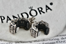 Load image into Gallery viewer, Pandora Silver Dreamer Safety Chained Double Bead Clip Charm Pendant (790583-05)