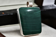 Load image into Gallery viewer, Native American Reversible Multi Gemstone & Malachite Inlay Large Square Silver Pendant