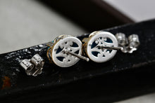 Load image into Gallery viewer, Michael Valitutti NH Sterling Silver Oval Blue Amazonite Stud Earrings