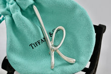 Load image into Gallery viewer, Tiffany & Co. Elsa Peretti Silver Large Alphabet Letter "K" Brooch Pin