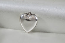Load image into Gallery viewer, Sterling Silver "Forget Me Not" Puffy Heart Charm Pendant