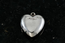 Load image into Gallery viewer, Sterling Silver "Forget Me Not" Puffy Heart Charm Pendant