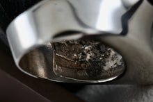 Load image into Gallery viewer, Sterling Silver Heavy Duty Wavy Illusion Dome Ring Size 6.5 Signed Mexico
