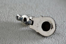 Load image into Gallery viewer, Sterling Silver Red Jasper Pink Rhodonite Double Bead Hinge Hand Made Pendant