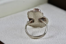 Load image into Gallery viewer, Sterling Silver Native American Turquoise & Red Coral Owl Handmade Ring Size 5
