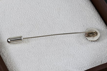 Load image into Gallery viewer, Native American Silver Coral, Pearl, Onyx & Turquoise Inlay Handmade Hair Pin Brooch