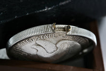 Load image into Gallery viewer, (2) Silver American Half Dollar Walking Liberty Handmade Coin Pendant 20" Necklace