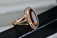 Load image into Gallery viewer, Avon Oval Citrine Cocktail Ring Size 6