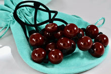 Load image into Gallery viewer, Tiffany & Co. Elsa Peretti Large Red Lacquer Beaded Silk Cord Necklace