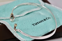 Load image into Gallery viewer, Tiffany & Co. 18K Gold & Silver Hook & Eye Bangle Bracelet Vintage Version 2
